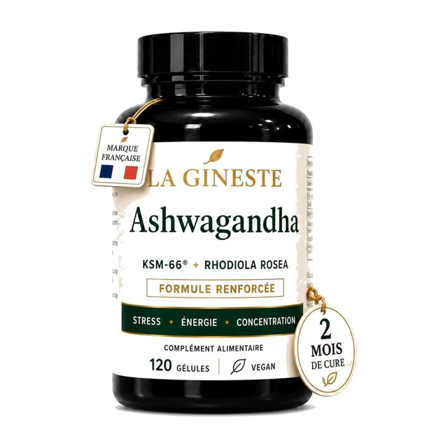 Ashwagandha KSM-66 + Rhodiola – LA GINESTE – 120 capsules