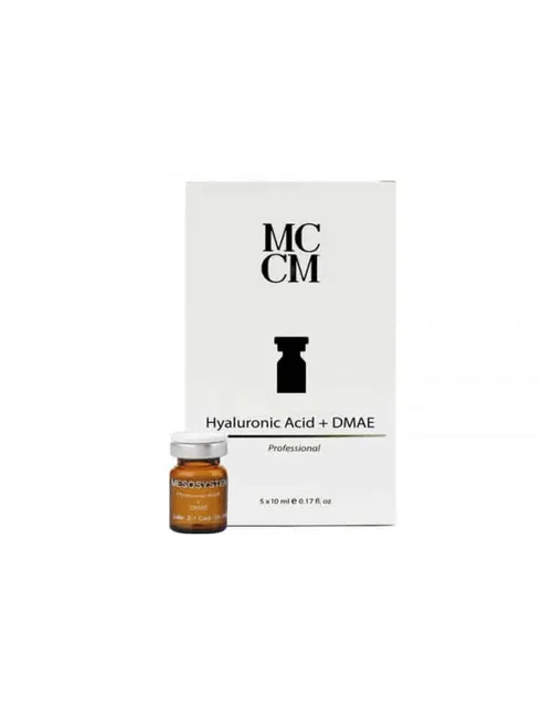 MCCM  Acide Hyaluronique + D.M.A.E. : Soin Anti-Âge Hydratant et Raffermissant pour la peau | 5 flacons de 10ml
