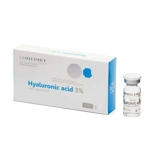 SIMILDIET Moisturizing Face Solution with Hyaluronic Acid 3% | Wrinkle Reduction, Hydrated and Elastic Skin | Suitable for Sensitive Skin