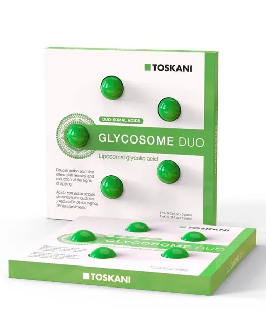 TOSKANI Peeling Glycosome Duo | Rides, hyperpigmentation, pores dilatés | 5 perles de 1 ml | PROMOTION DATE COURTE 06/26