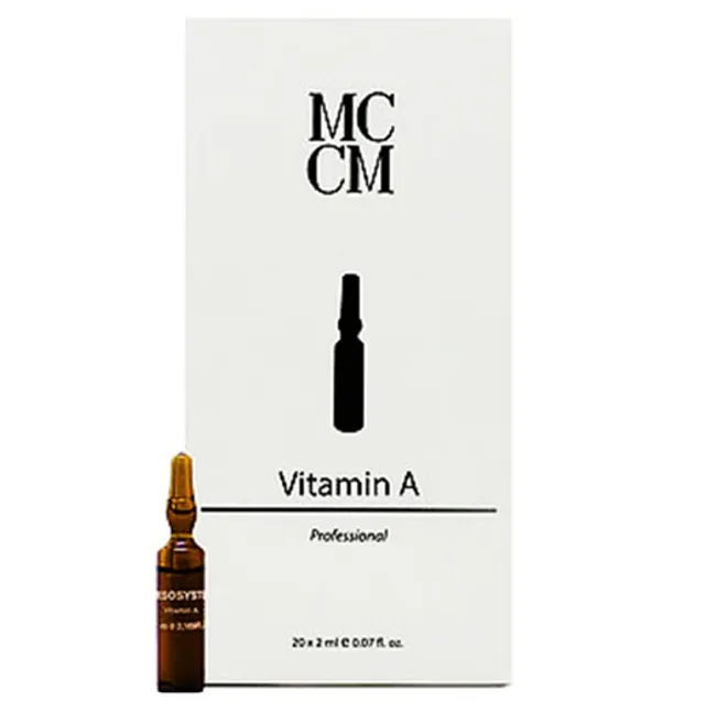 MCCM Vitamine A : Traitement Anti-âge et Régénérant en Mésothérapie pour Peau Éclatante et Rajeunie | 20 ampoules de 2ml