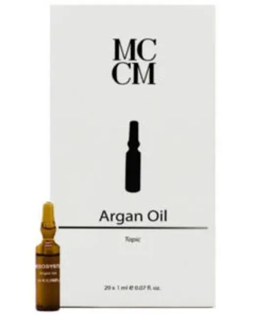 MCCM Olio di Argan: Trattamento Nutriente e Rigenerante per la Pelle e i Capelli | 20 fiale da 1ml