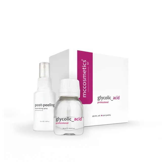MCCOSMETICS Glycolic Acid Peeling Kit 30% + Post Peeling : Professional Anti-Spot &amp; Radiance Peeling | 30 ml + 50 ml