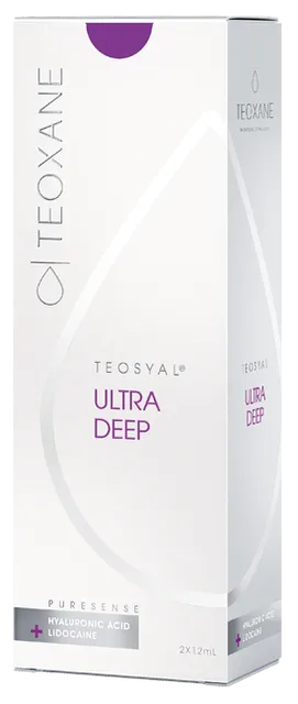 TEOSYAL ULTRA DEEP :  Acide Hyaluronique Réticulé Volumateur | 2 seringues de 1,2 ml