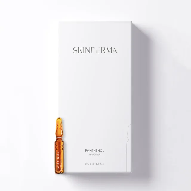 SKINDERMA Panthenol 20 % : Soin hydratant et apaisant | 20 ampoules de 5 ml