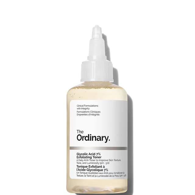 THE ORDINARY Glycolic Acid 7% Exfoliating Toner : Tonique Exfoliant AHA | Flacon de 240 ml