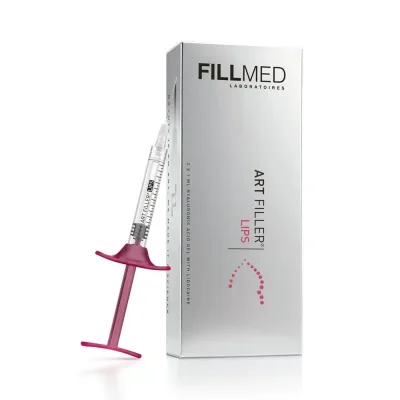 art filler lips da fillmed una scatola grigia con accanto una siringa