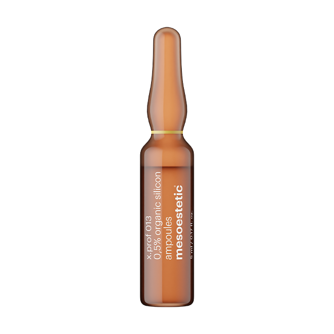 MESOESTETIC x.prof 013 silicio organico 0,5%: soluzione rassodante e anti-età per rivitalizzare la pelle | 20 x 5ml fiale - Immagine 2