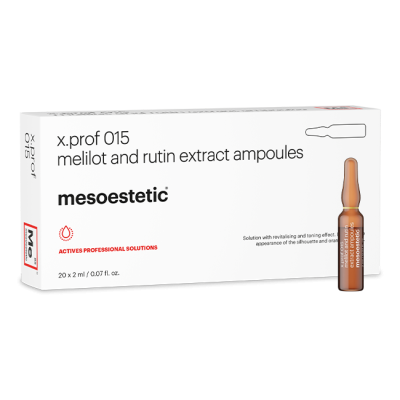 MESOESTETIC x.prof 015 extrato de meliloto e rutina | 20 ampolas de 2 ml