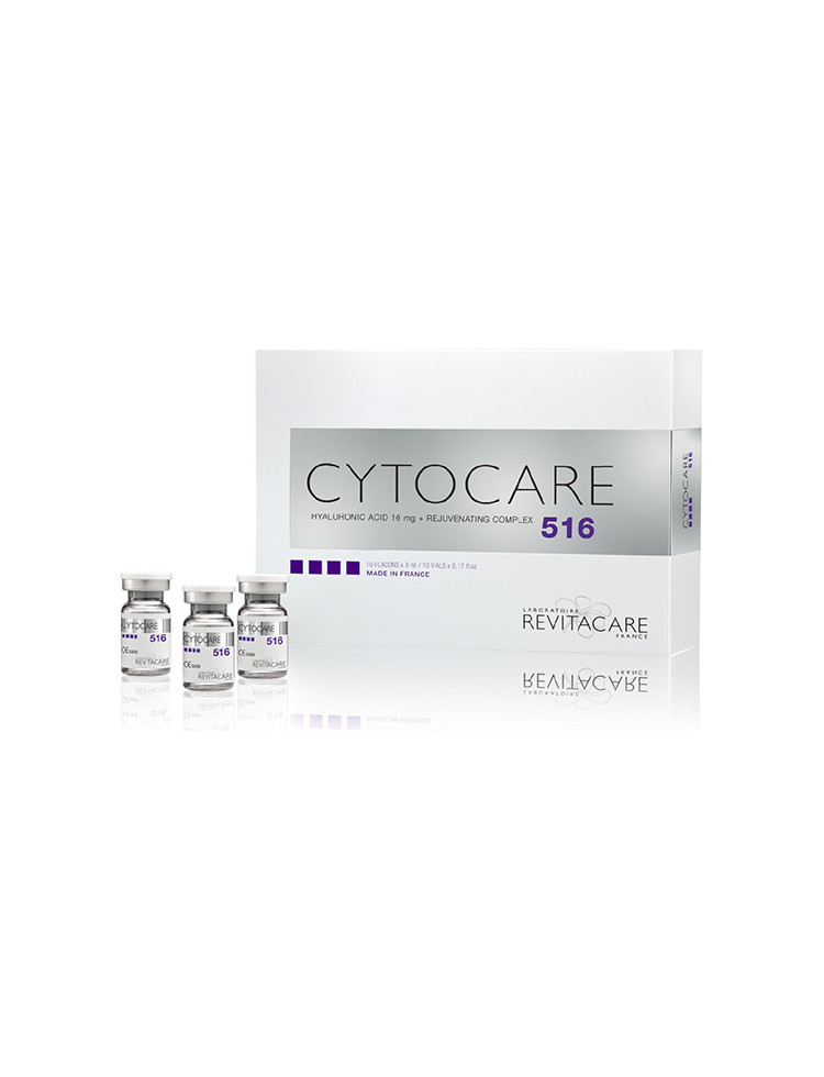 Cytocare 516 : Solución de Mesoterapia Antienvejecimiento para Hidratación Intensiva y Revitalización | 10 viales de 5ml