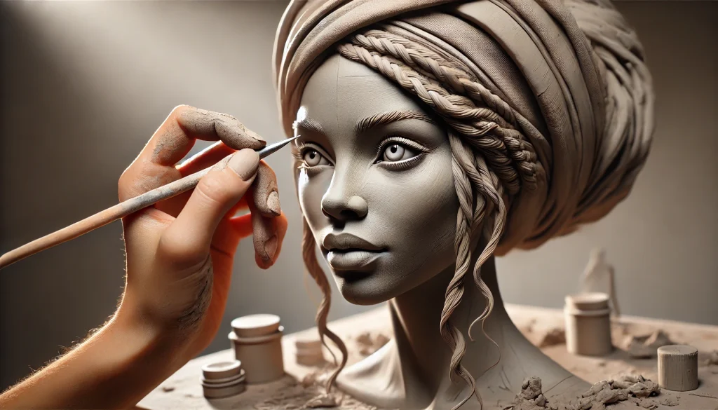visage sculpté